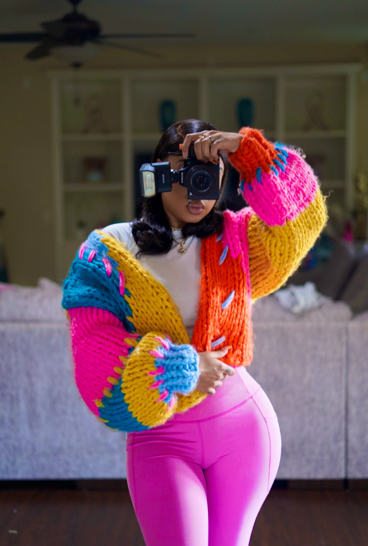 COME ON BARBIE HANDMADE CHUNKY KNIT SWEATER