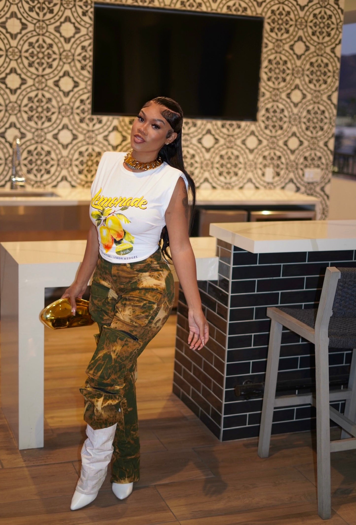 LEMON DROP PUFF SHOULDER TEE