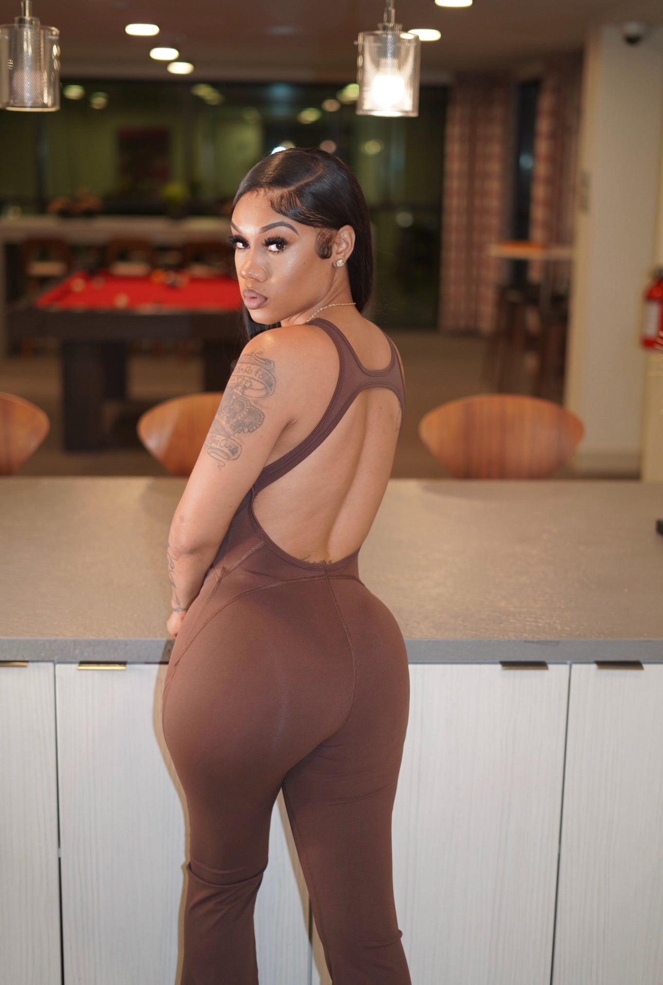 HIGH FASHION PLAYSUIT (COCO BROWN)