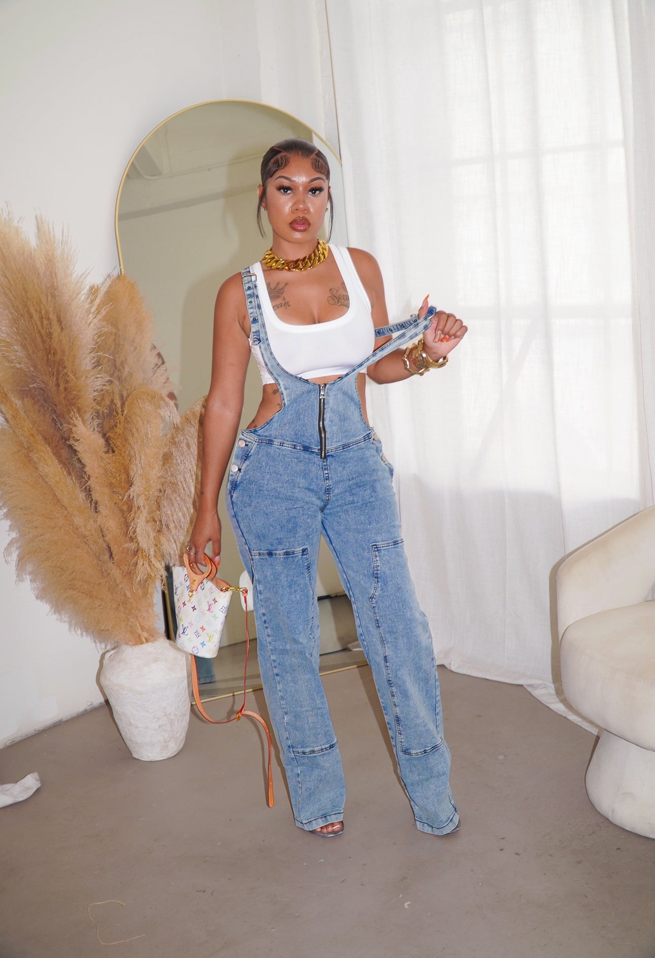 STALLION DENIM OVERALLS