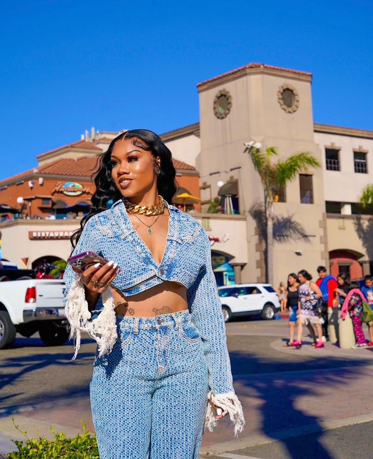 CALIFORNIA DREAMIN DENIM PANTS SET