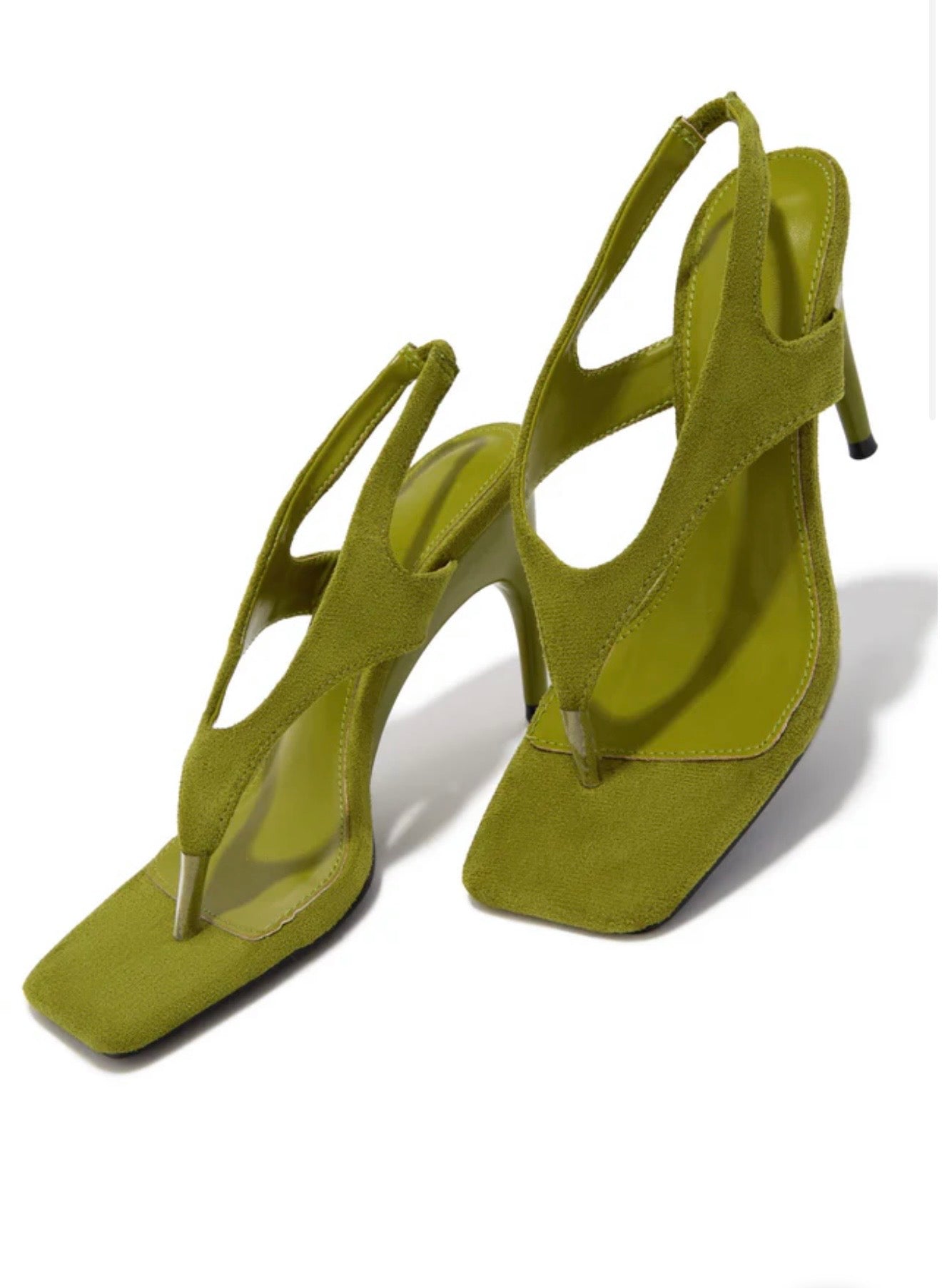ISLAND GYAL SUMMER HEELS (GREEN APPLE)